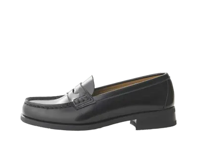 HARUTA Women's Coin Loafers Artificial Leather "Black" #4505