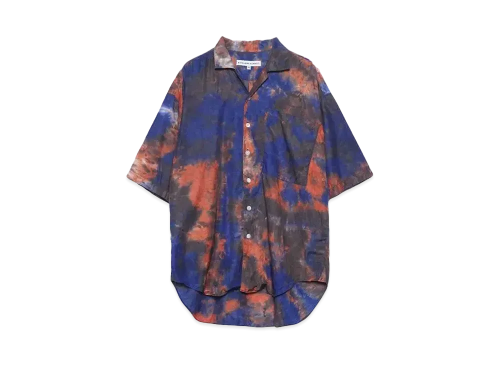 KATHARINE HAMNETT OPEN/C HARF SLEAVED SHIRT "R.BLUE"