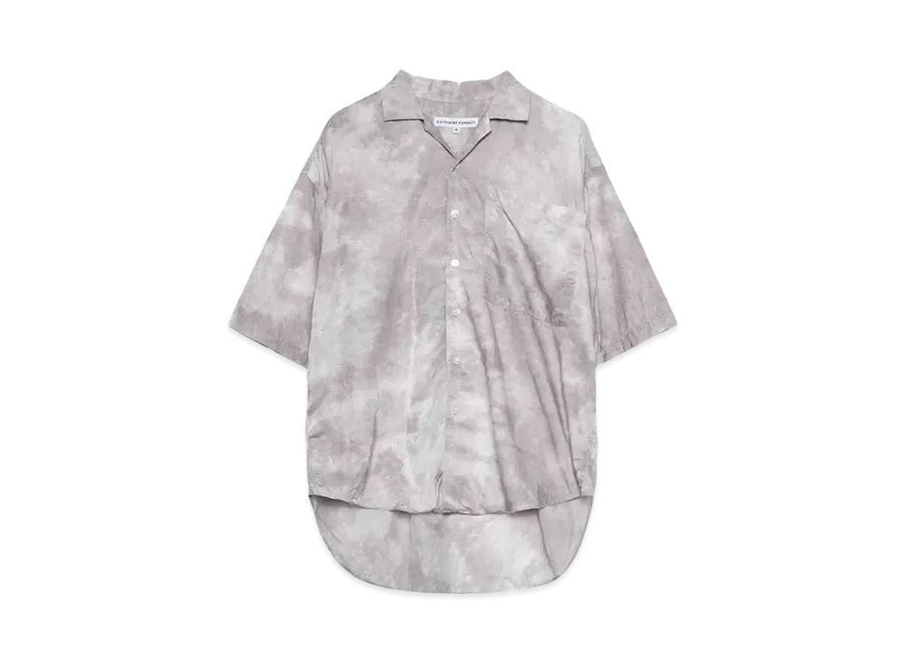 KATHARINE HAMNETT OPEN/C HARF SLEAVED SHIRT "L.GRAY"