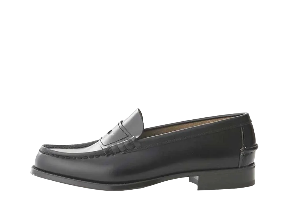 HARUTA Women's Coin Loafers Cowhide Leather "Black" #304