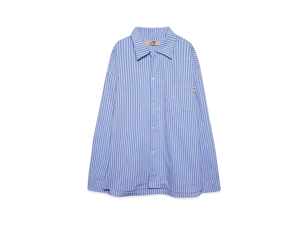 Flowers of Life F.O.L Stripe long sleeve shirts "Light blue stripe"