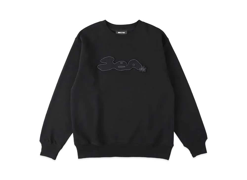 WIND AND SEA Heptagon Logo Crewneck Sweatshirt "Black"