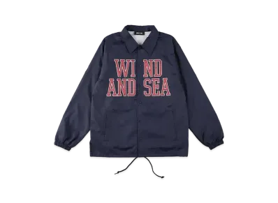 WIND AND SEA Satin Patch Coach Jacket "Navy"