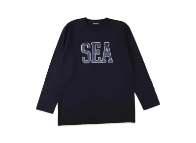 WIND AND SEA Satin Patch L/S Tee "Navy"
