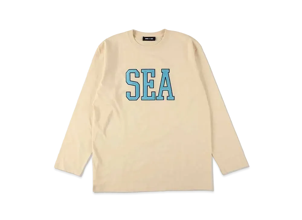 WIND AND SEA Satin Patch L/S Tee "Ivory"