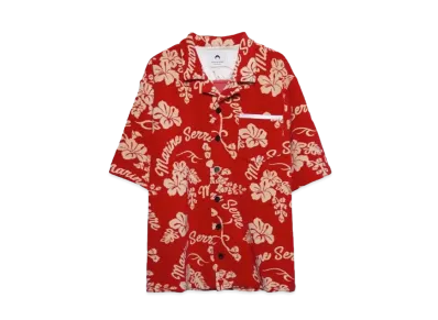 Marine serre JERSEY JACQUARD TOWELS BOWLING SHIRT "RED"
