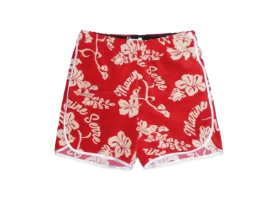 Marine serre JERSEY JACQUARD TOWELS SHORTS "RED"