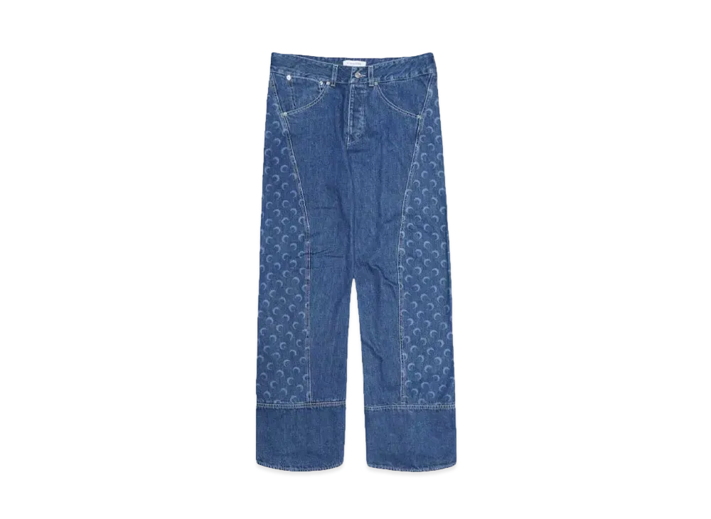Marine serre DEADSTOCK DENIM BAGGY PANTS "BLUE"