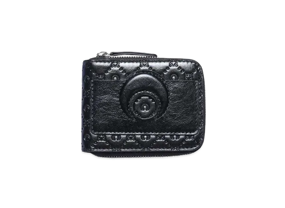 Marine serre RECYCLED LEATHER WALLET "BLACK"