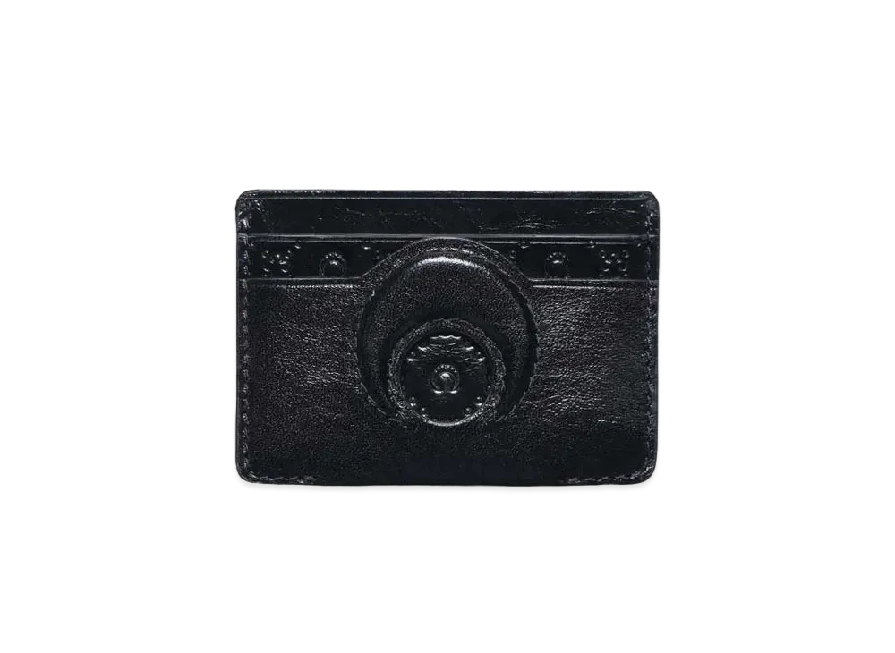 Marine serre RECYCLED LEATHER CARD HOLDER "BLACK"