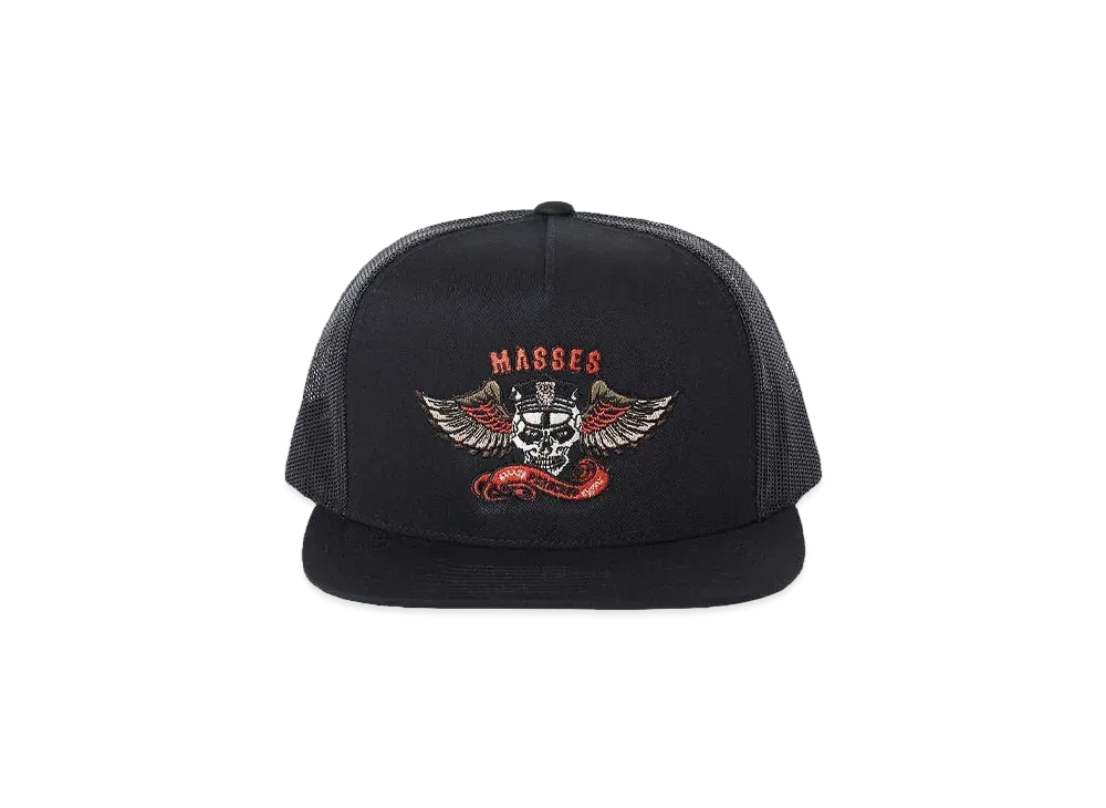 MASSES MASSES x PORKCHOP MESH CAP EAGLE P "BLACK"