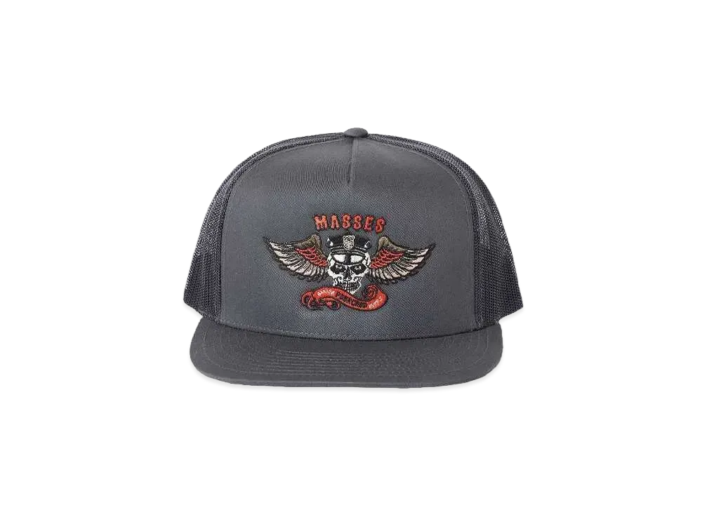 MASSES MASSES x PORKCHOP MESH CAP EAGLE P "CHARCOAL"