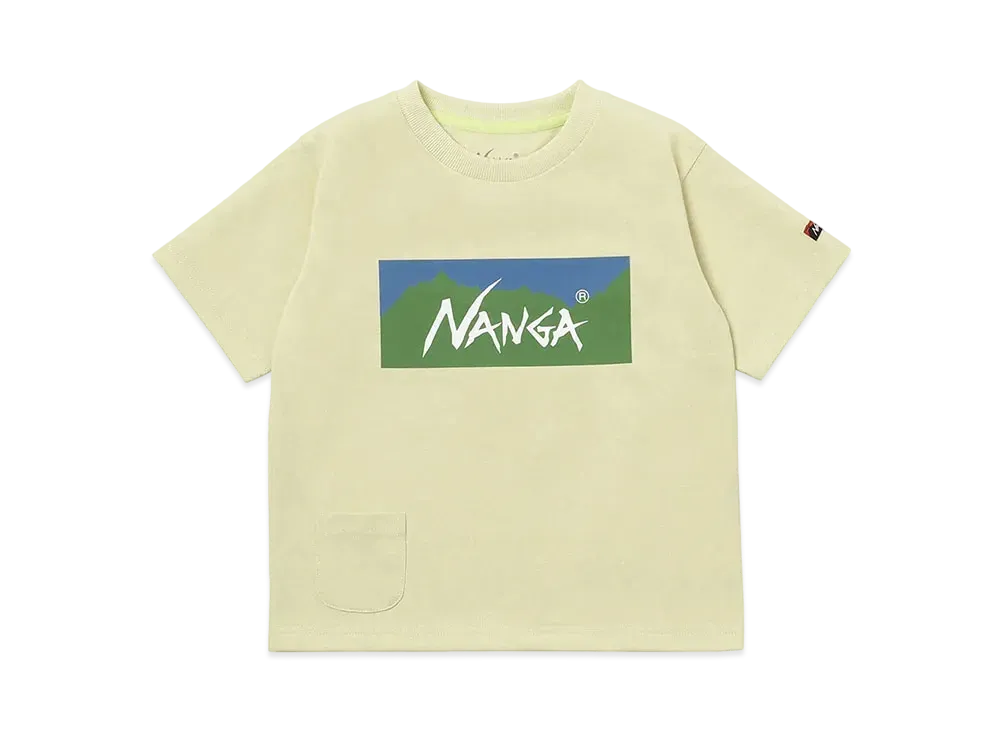 NANGA Eco Hybrid Box Logo Kids Tee "Yellow"