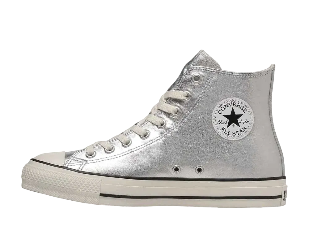 コンバース レザー オールスター ハイ "シルバー"