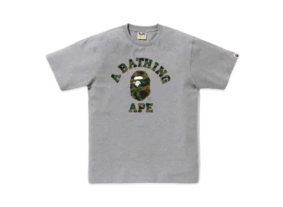 A BATHING APE 1st Camo College Tee "GrayxGreen"