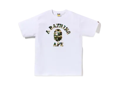 A BATHING APE 1st Camo College Tee "WhitexYellow"