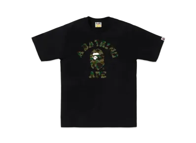 A BATHING APE 1st Camo College Tee "BlackxGreen"