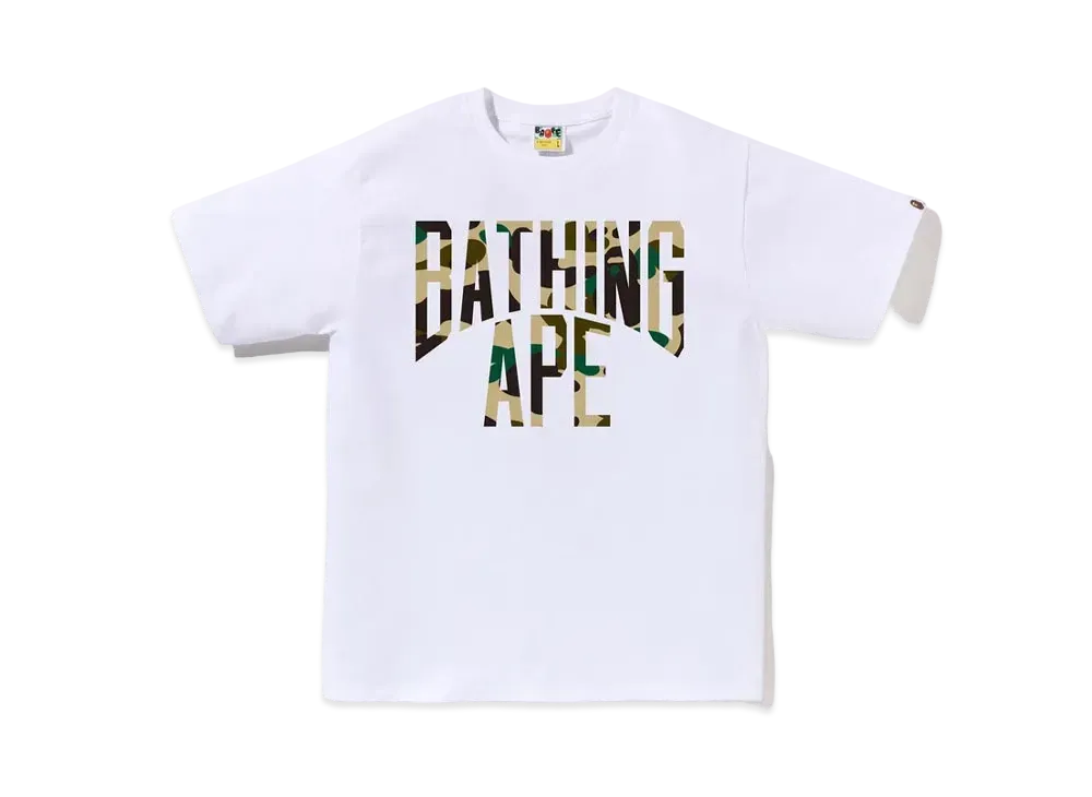 A BATHING APE アベイシング エイプ カモ Tシャツ CAMO 楽天市場】アベイシングエイプ カモ柄 カレッジ Tシャツ 緑