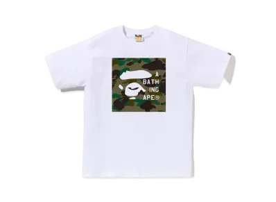 A BATHING APE 1st Camo Bape Face Tag Logo Tee "White"