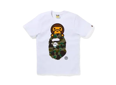 A BATHING APE 1st Camo Milo On Ape Head Tee "WhitexGreen"