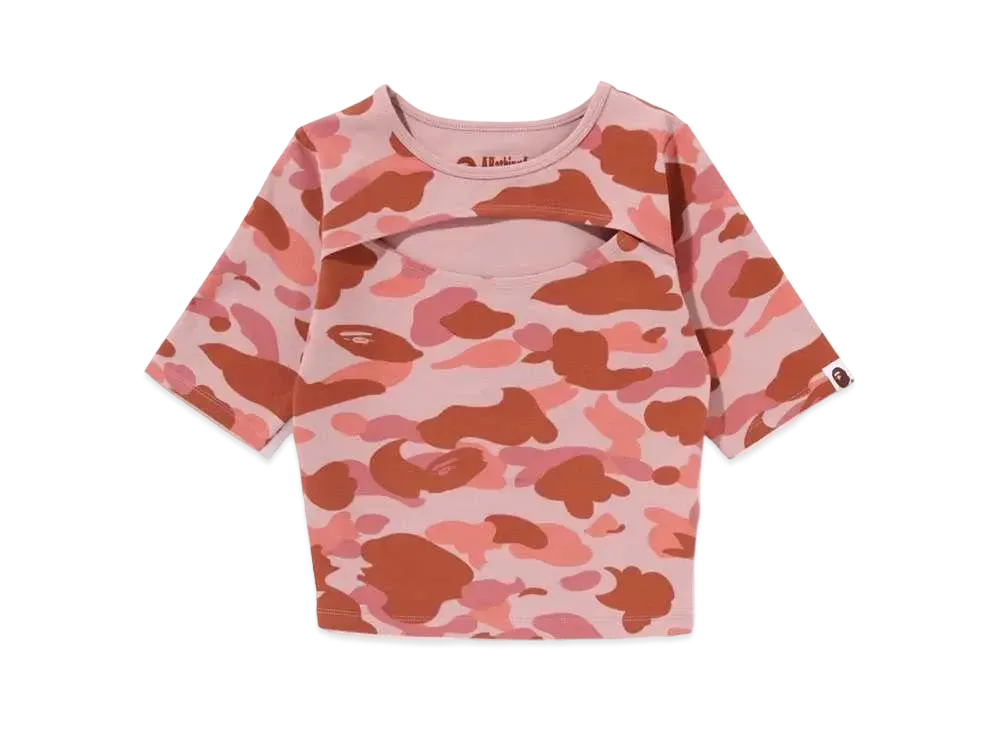 A BATHING APE 1st Camo Cut Out Tee "Pink"