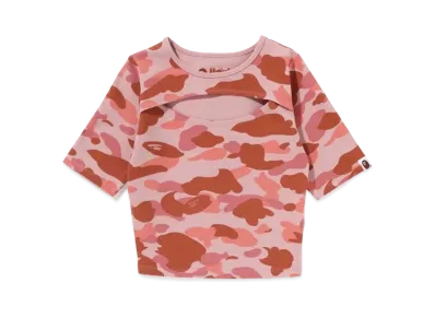 A BATHING APE 1st Camo Cut Out Tee "Pink"