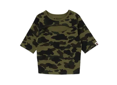 A BATHING APE 1st Camo Cut Out Tee "Green"