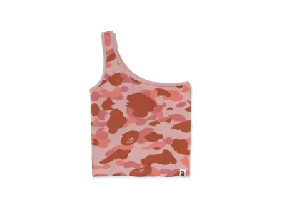 A BATHING APE 1st Camo One Shoulder Top "Pink"