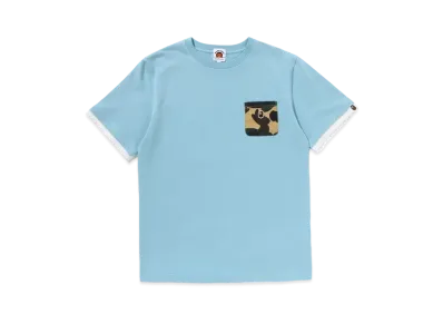 A BATHING APE 1st Camo Pocket College Tee "Sax"