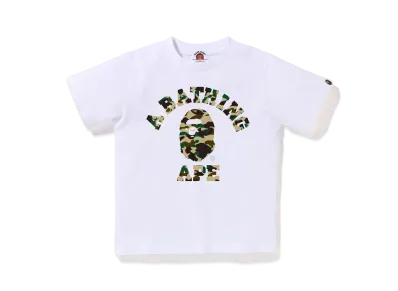 A BATHING APE 1st Camo College Tee "WhitexYellow"