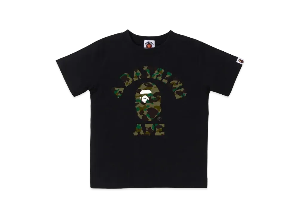 A BATHING APE 1st Camo College Tee "BlackxGreen"
