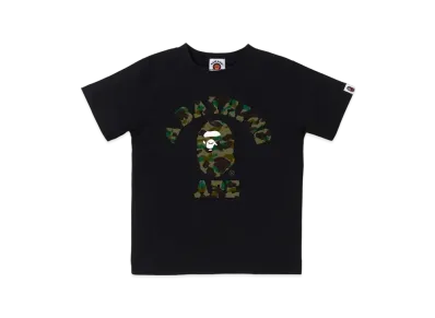 A BATHING APE 1st Camo College Tee "BlackxGreen"