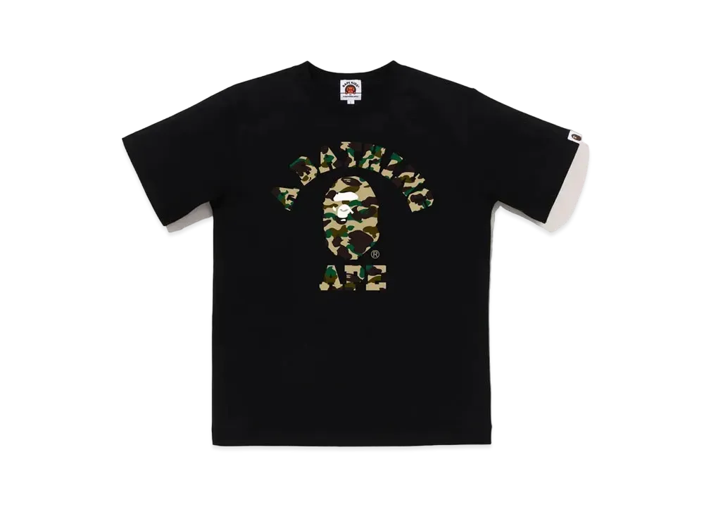 A BATHING APE 1st Camo College Tee "BlackxYellow"