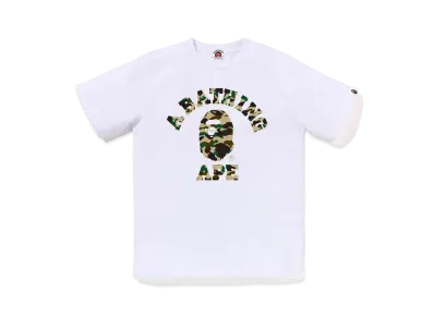 A BATHING APE 1st Camo College Tee "WhitexYellow"