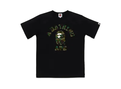 A BATHING APE 1st Camo College Tee "BlackxGreen"