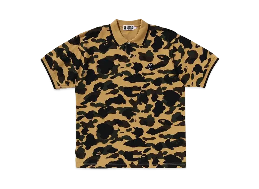 A BATHING APE 1st Camo Baseball Shirt "Yellow"