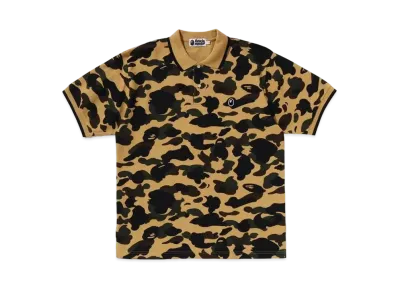 A BATHING APE 1st Camo Baseball Shirt "Yellow"