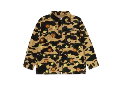 A BATHING APE 1st Camo Baby Milo Sta Military Shirt "Yellow"