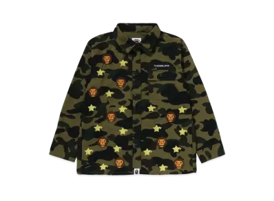 A BATHING APE 1st Camo Baby Milo Sta Military Shirt "Green"