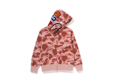 A BATHING APE 1st Camo Shark Full Zip Hoodie "Pink"