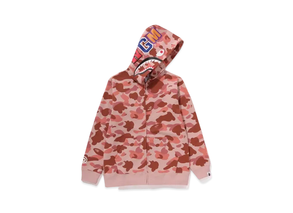 A BATHING APE 1st Camo Shark Full Zip Hoodie "Pink"