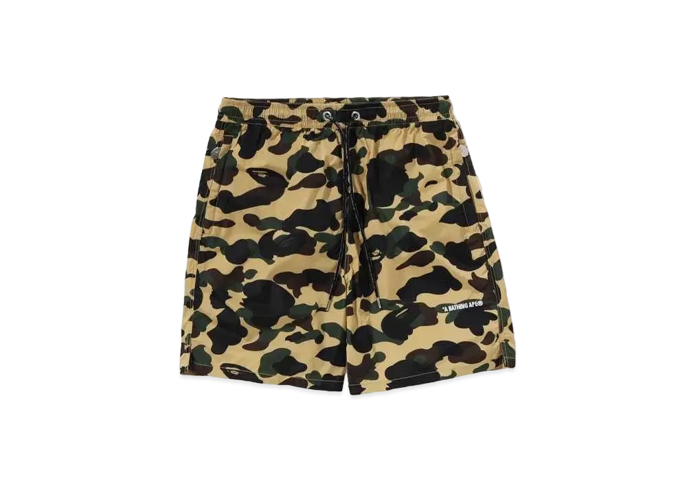 A BATHING APE 1st Camo Climbing Shorts "Yellow"