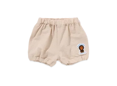 A BATHING APE Baby Milo Patch Baby Shorts "Beige"