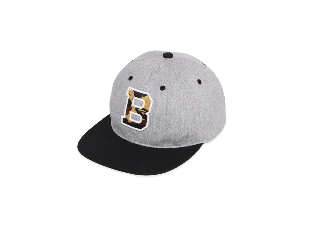 A BATHING APE Color Block Snap Back Cap "Gray"