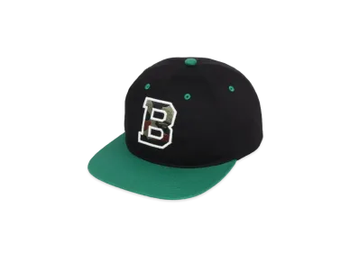 A BATHING APE Color Block Snap Back Cap "Black"