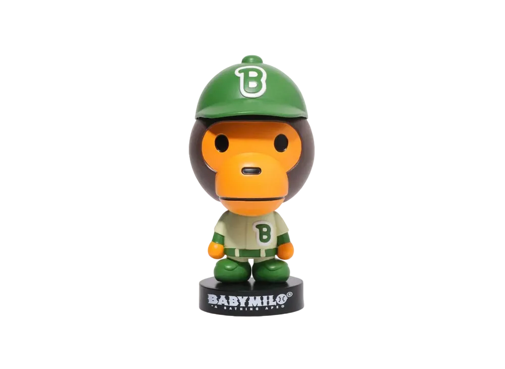 A BATHING APE Baseball Baby Milo Bobblehead "Green"
