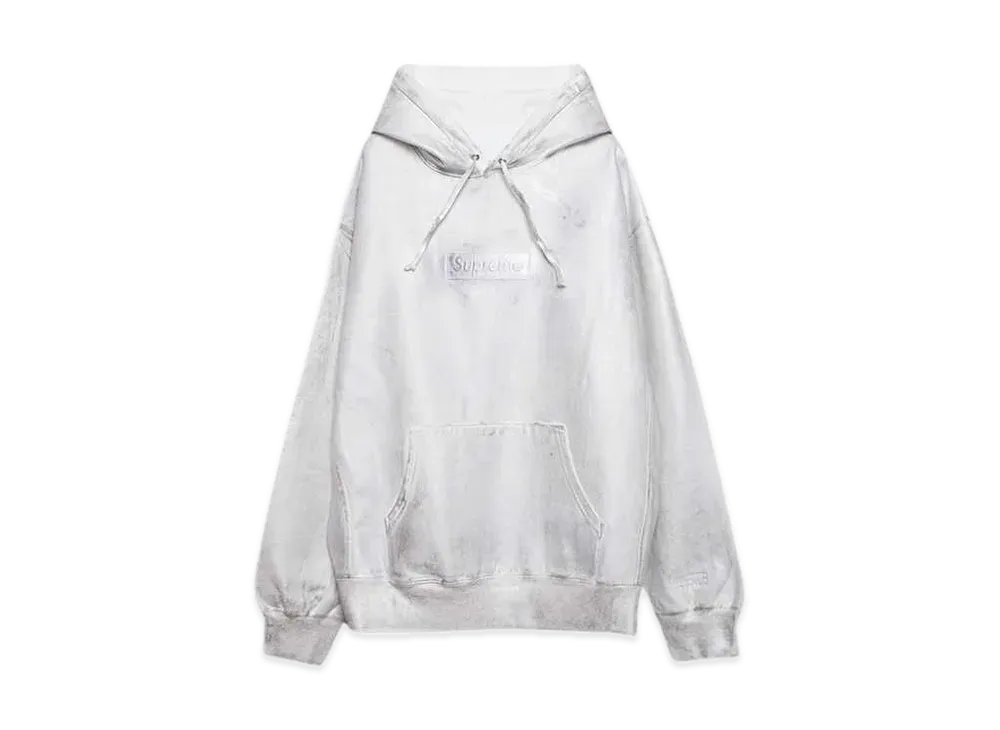 Supreme x MM6 Maison Margiela Foil Box Logo Hooded Sweatshirt "White"