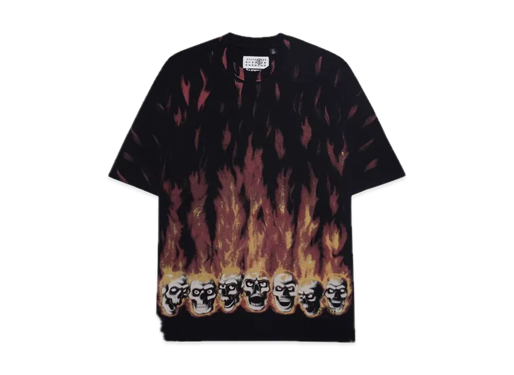 Supreme x MM6 Maison Margiela Liquid Blue Oversized Tee "Black"