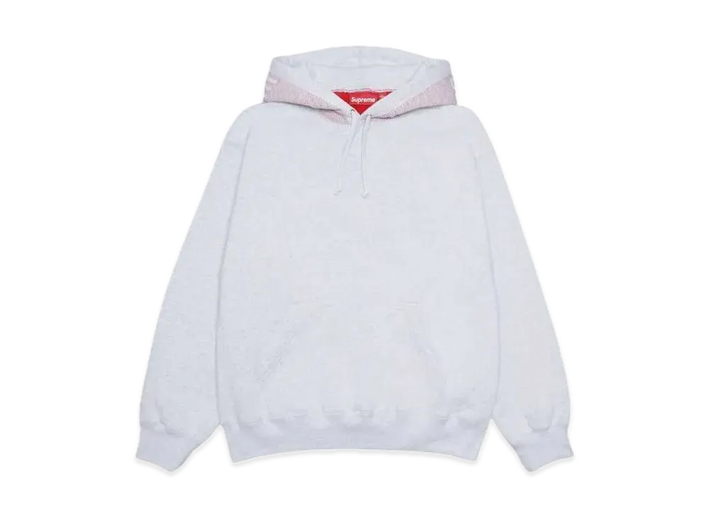 Supreme Jacquard Stripe Hooded Sweatshirt "Ash Grey"