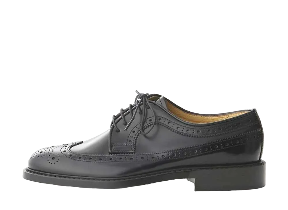 HARUTA Wing Tip Lace Up Shoes Cowhide Leather "Black" #710